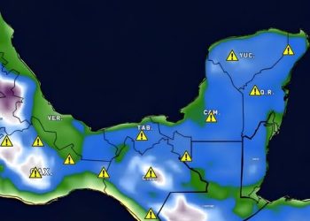 ¡Atención! La intensa masa de aire ártica se ha internado en la región sureste de México, por lo que provocará temperaturas muy frías a heladas de manera generalizada.
