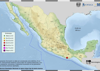 Hoy 8 de febrero, se registró un sismo de magnitud 5.7 en #PuertoEscondido, #Oaxaca, de acuerdo con el Servicio Sismológico Nacional (SSN).