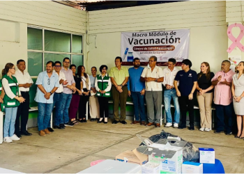 Arranca en Apatzingán jornada reforzada de vacunación contra el sarampión.