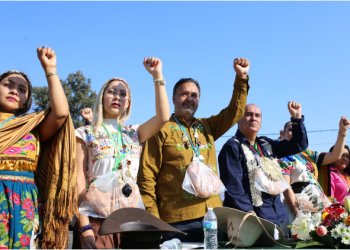 Julio Arreola encabeza homenaje a Tangáxoan II y reafirma su compromiso con el pueblo purépecha
