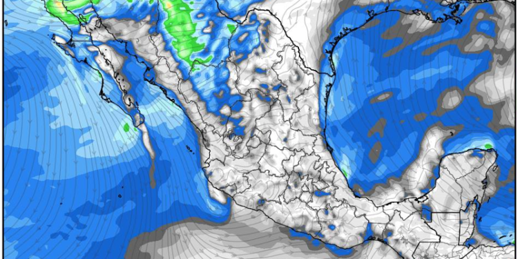 Miércoles, con lluvias y aire frío debido a un nuevo sistema frontal; persiste el anticiclón en México.