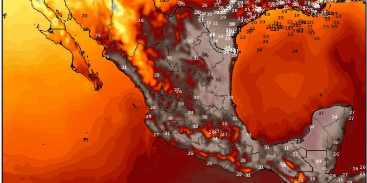 Jueves, con temperaturas muy calurosas en el país mientras predomina aire polar en la región noroeste.