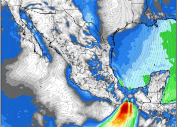 Lunes, con lluvias fuertes y temperaturas templadas debido a la presencia de una masa de aire ártica en México.