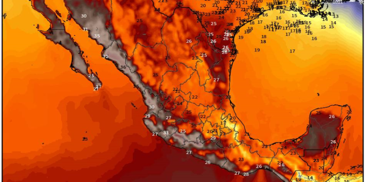 Martes, disminuyendo las lluvias e incrementando el calor en México.