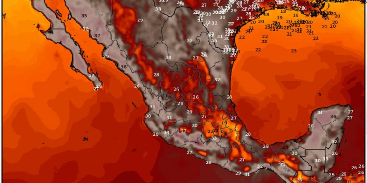 Domingo, continuando las altas temperaturas en México: no se descartan lluvias dispersas.