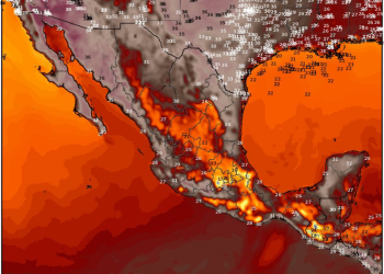 Sábado, continuando el tiempo estable y caluroso en México; no se descartan lluvias fuertes.