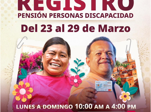 Registro para la Pensión para Personas con Discapacidad se realiza del 23 al 29 de marzo: Ariadna Montiel