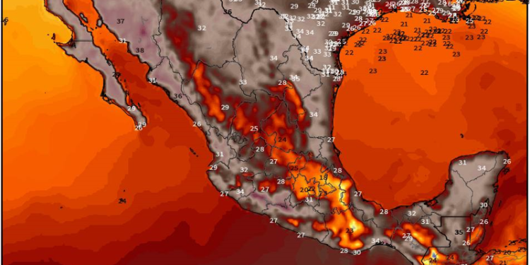 Miércoles, con lluvias aisladas debido a canales de baja presión; el calor continuará intenso.