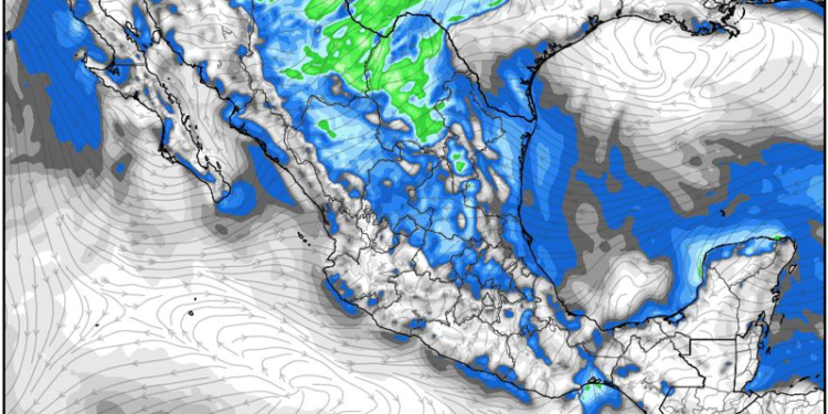 Viernes, incrementado las lluvias y viento debido al ingreso de un nuevo sistema frontal en México.