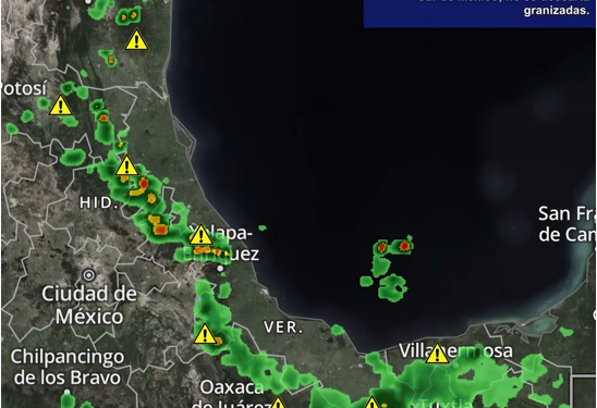 En el transcurso de las próximas horas iniciará el desarrollo de núcleos de tormenta, por lo que es necesario tomar precauciones.
