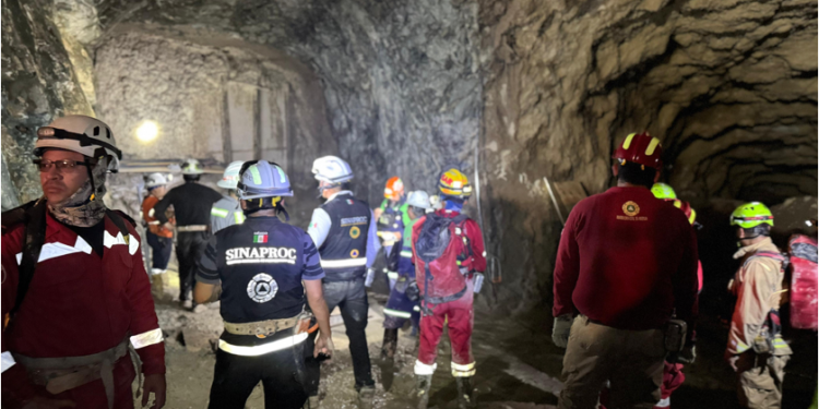 MÁS DE 350 ELEMENTOS TRABAJAN EN ESTABILIZACIÓN DE MINA SANTA FE PARA GARANTIZAR SEGURIDAD EN LABORES DE RESCATE DE LOS TRES MINEROS