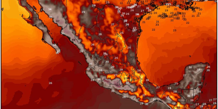 Martes, disminuyendo la extensión de las lluvias; el calor continuará dominando en México.