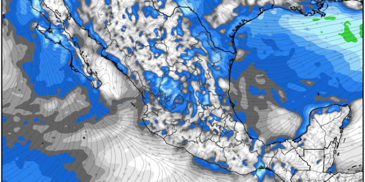 Jueves, continuando las lluvias fuertes y granizadas en el transcurso de la tarde en México.