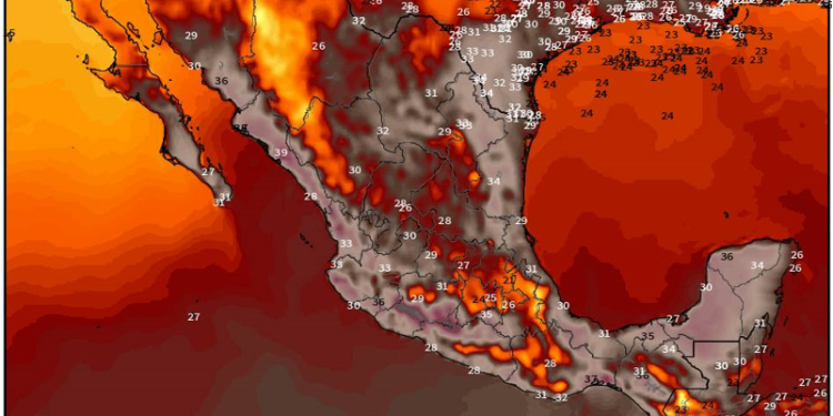 Martes, incrementando el calor en diversas regiones de México.