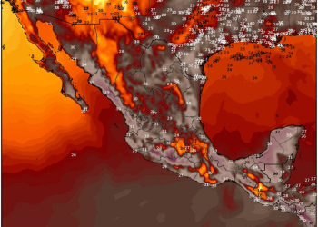 Miércoles, continuando con temperaturas calurosas a muy calurosas en México; no se descartan lluvias.