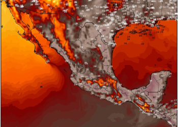 Viernes, continuando las temperaturas calurosas a muy calurosas en gran parte de México.