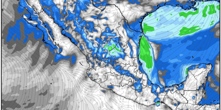 Domingo, intensificándose las lluvias en gran parte de México.
