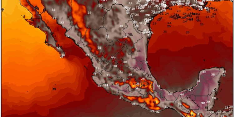 Viernes, con temperaturas muy calurosas a extremas en México; no se descartan tormentas.