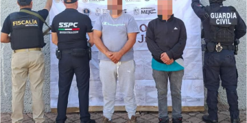 SSP brinda apoyo operativo en cateo en Morelia; aseguran armas, droga y detienen a dos personas