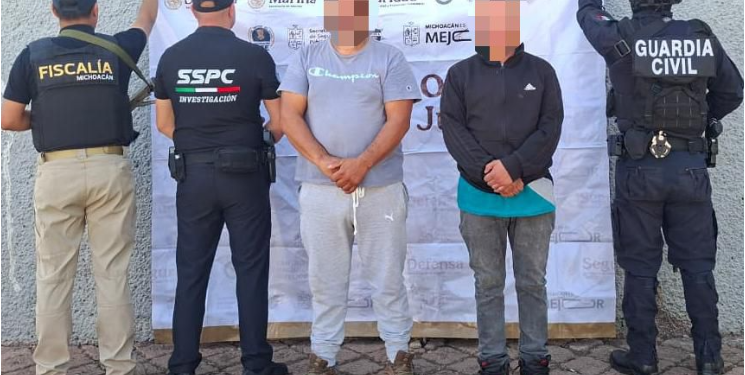 SSP brinda apoyo operativo en cateo en Morelia; aseguran armas, droga y detienen a dos personas