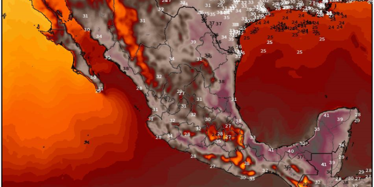 Sábado, con temperaturas muy calurosas en gran parte de México; no se descartan lluvias.