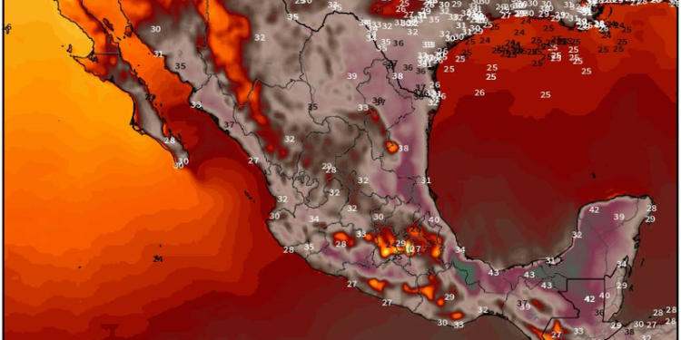 Domingo: se intensifica el calor debido a una onda de calor en México; continuarán las lluvias dispersas.