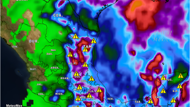 Las lluvias continuarán durante el transcurso de la semana en México. ¿Dónde se registrarán las más intensas? A continuación te lo explicamos.
