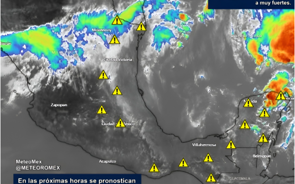 Atentos: inicia el desarrollo de núcleos de tormenta, por lo que se activa la alerta por lluvias fuertes a muy fuertes en diversas regiones del país.