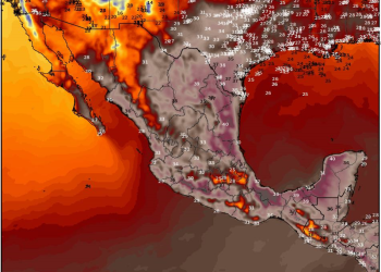 Martes, intensificándose el calor debido a un anticiclón en México; continuarán las lluvias dispersas.