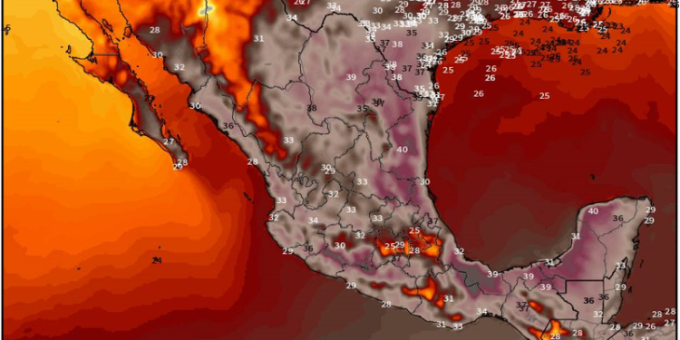 Martes, intensificándose el calor debido a un anticiclón en México; continuarán las lluvias dispersas.