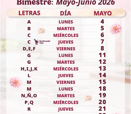 Del 4 al 27 de mayo se realiza pago de los Programas para el Bienestar, informa la secretaria Leticia Ramírez