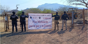 SSP brinda apoyo en cateos en Tzitzio; detenidas 4 personas