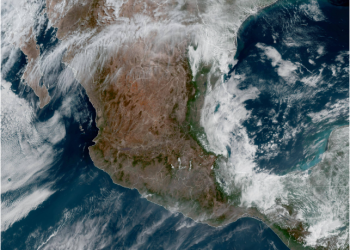 Lunes, incrementando el calor debido a la circulación de un anticiclón en México; no se descartan tormentas.