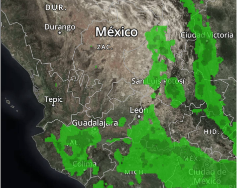 ¡Toma precauciones! Las lluvias comenzarán a intensificarse durante el transcurso de esta tarde y noche en gran parte de México.