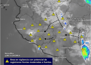 Actualización: En las próximas horas iniciarán las lluvias y tormentas fuertes entre Jalisco, Colima y Michoacán.
