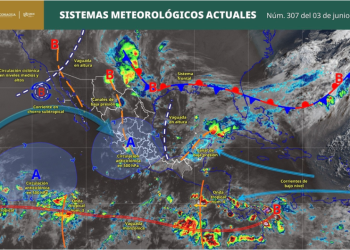 Te compartimos el pronóstico meteorológico para hoy, de acuerdo con información de @conagua_clima.