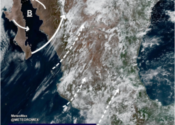 IMPORTANTE: La circulación de una baja presión en altura provocará lluvias fuertes a muy fuertes en gran parte de México.