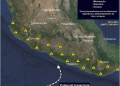ALERTA: La zona de inestabilidad con potencial ciclónico representa una amenaza para Jalisco, Colima, Michoacán, Guerrero y Oaxaca.