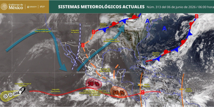Buenos días. Te compartimos las condiciones meteorológicas previstas para este sábado, con información del Servicio Meteorológico Nacional de México.