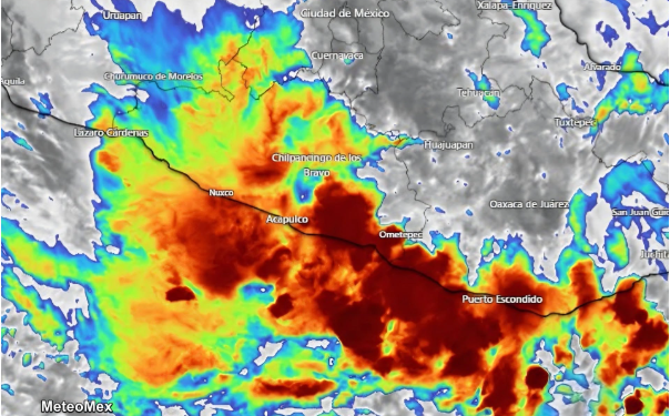 IMPORTANTE: En las próximas horas se pronostican lluvias fuertes a intensas debido a la circulación de la Depresión Tropical.