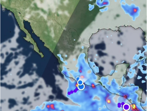 De acuerdo con información de @conagua_clima, la interacción de la depresión tropical Dos-E en el océano Pacífico, una vaguada en niveles medios y altos de la atmósfera, canales de baja presión e inestabilidad atmosférica mantendrá el temporal de lluvias en gran parte del país durante esta noche y madrugada del lunes.