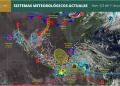 Buenos días. Te compartimos el pronóstico meteorológico para este día, con información de @conagua_clima.  Lluvias intensas (75 a 150 mm)
