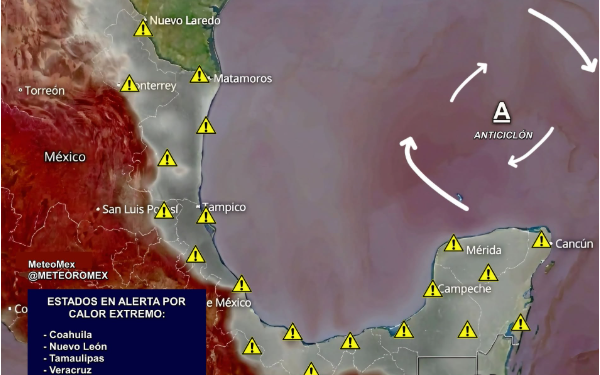 ADVERTENCIA: Inicia periodo de calor extremo en México; las sensaciones térmicas podrían alcanzar entre 50 y 60 °C, representando una amenaza para la vida.