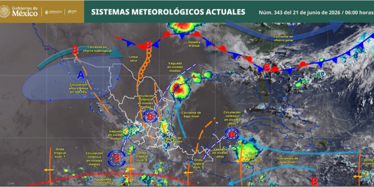 Buenos días. Te compartimos el pronóstico meteorológico para este día, con información de @conagua_clima.