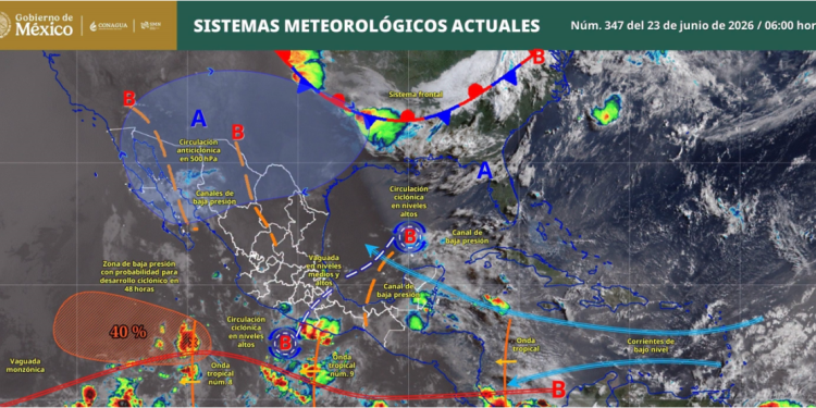 Buenos días. Te compartimos el pronóstico meteorológico para este día, con información de @conagua_clima.