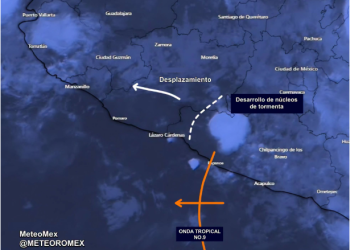 Inician los efectos de la onda tropical; provocará lluvias durante esta madrugada y al amanecer en el occidente.