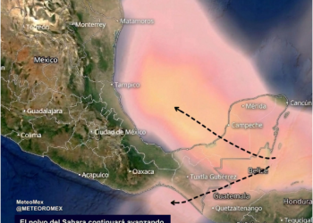 Damas y caballeros, demos la bienvenida a la masa de polvo proveniente del Sahara.