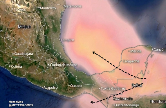 Damas y caballeros, demos la bienvenida a la masa de polvo proveniente del Sahara.