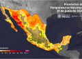 De acuerdo con información de @conagua_clima, este 29 de junio se prevén temperaturas de 40 a 45 °C en Baja California Sur (sur), Sonora (centro y sur), Sinaloa (norte) y Chihuahua (este).