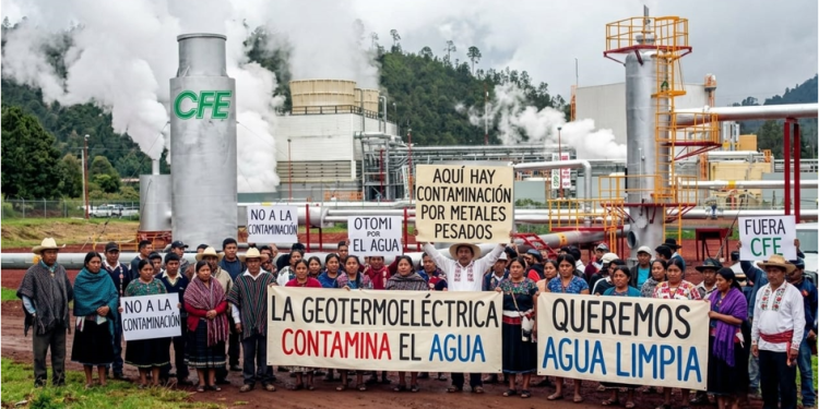 La Comunidad Otomí de San Matias el Grande presenta queja en la CNDH  Por la contaminación de la  Geotermoeléctrica los azufres #CFE     